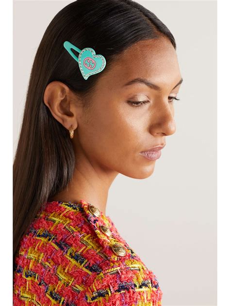 gucci hair clip dupe|gucci crystal embellished clip.